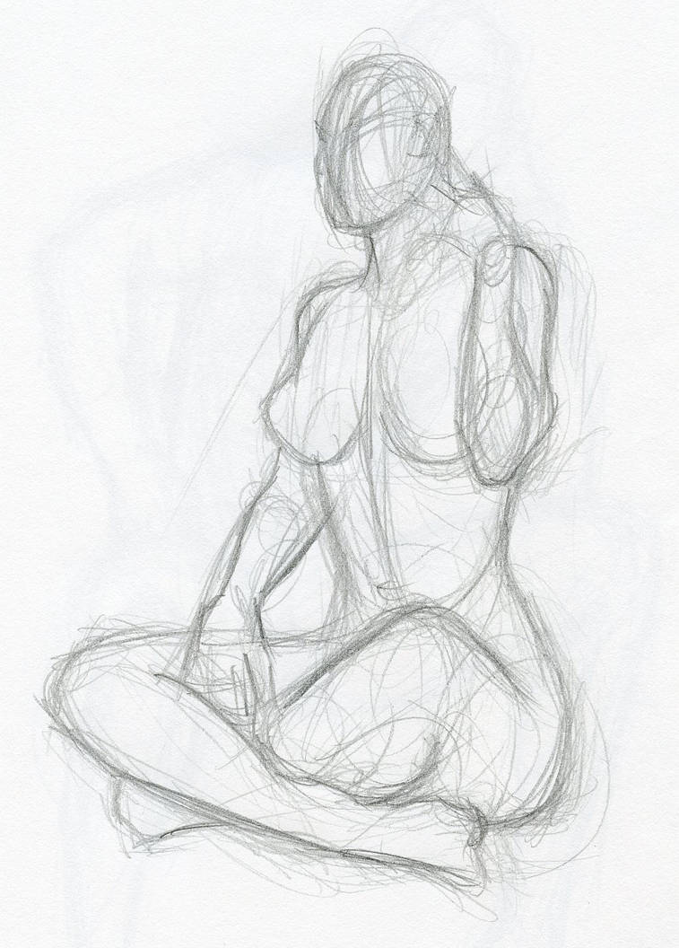Pencil sketch figure study by paulhebron
