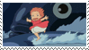 Ponyo running on waves Stamp by TwilightProwler