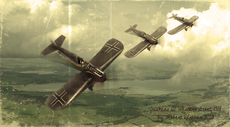 Junkers D1, Western Front 1918 by rblokker