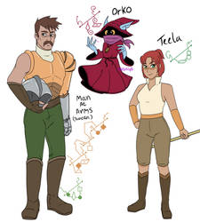 Teela, Man-At-Arms and Orko