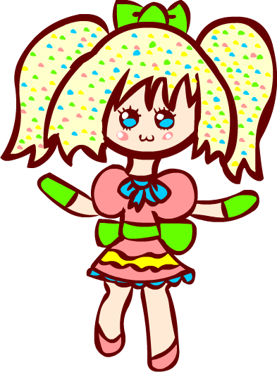 Kawaii Rainbow Pastel Sprinkles Chibi