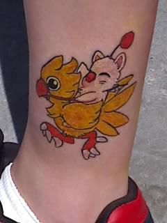 Moogle atop Chocobo Tattoo