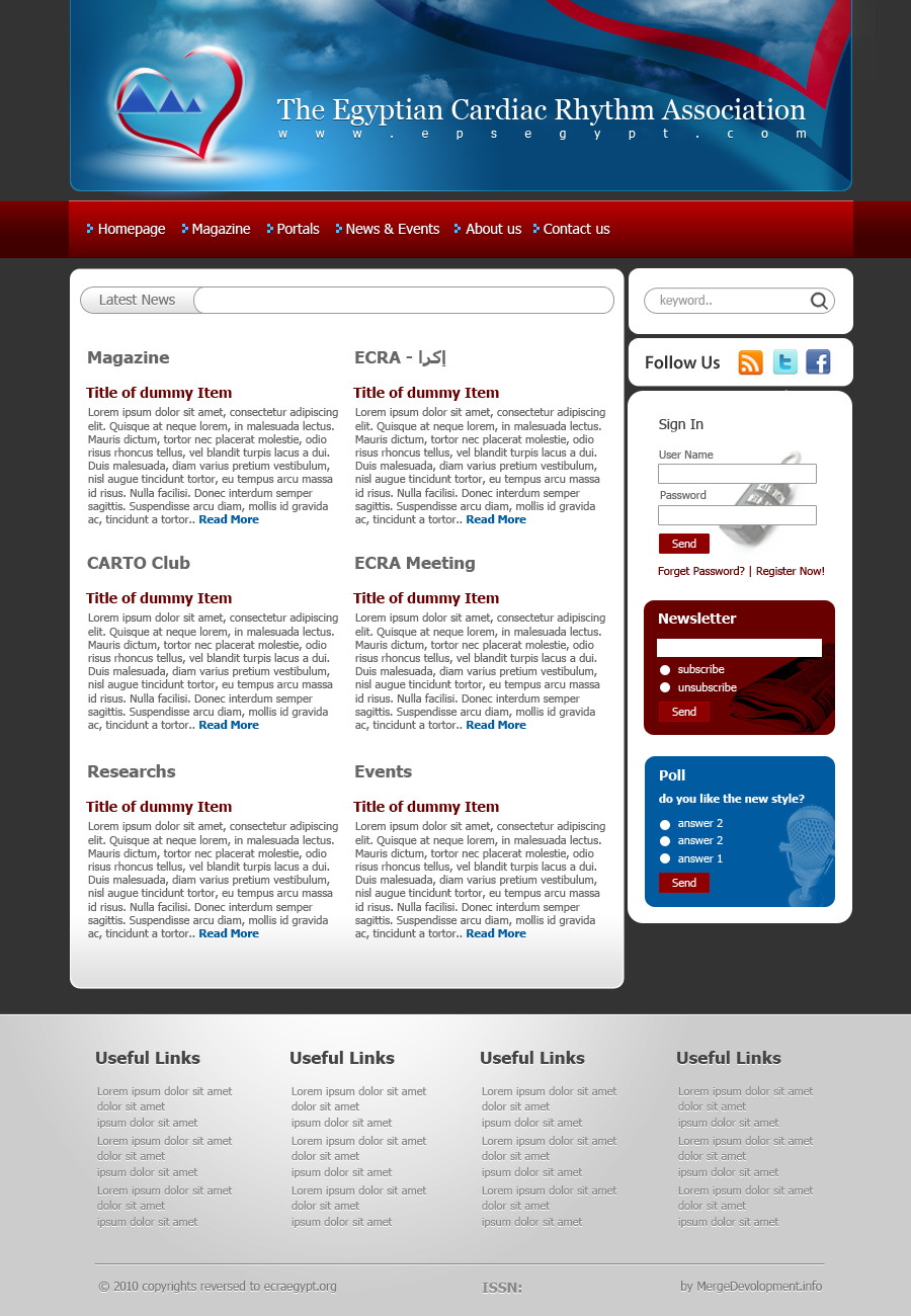 EPS Egypt website template
