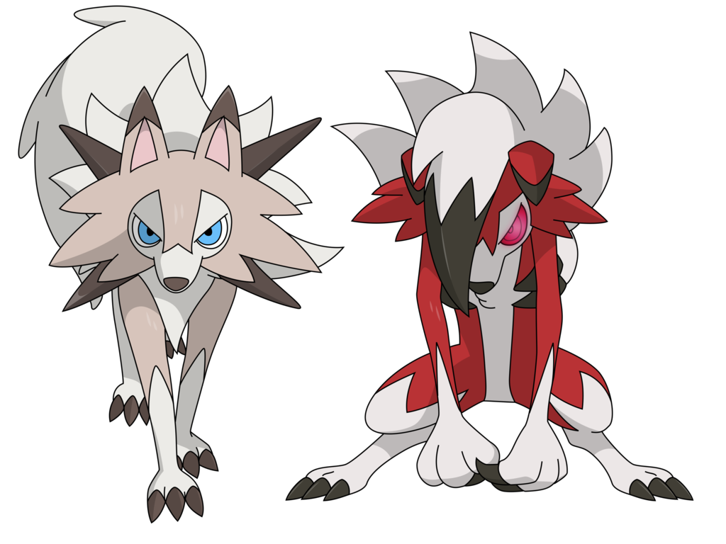 Lycanroc Daytime Form lycanroc Midnight Form by Furryfox1418 on DeviantArt