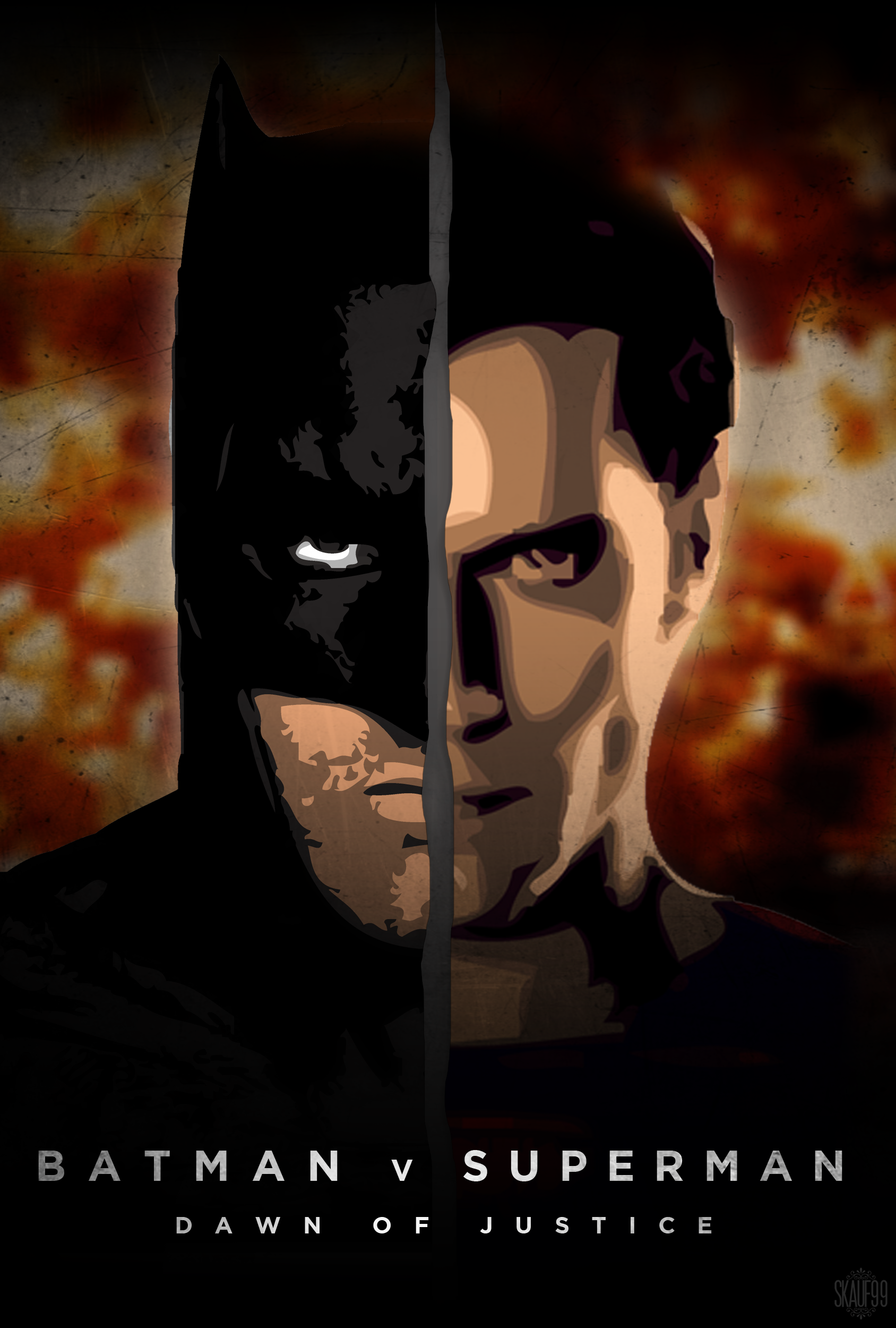 BATMAN v SUPERMAN: DAWN OF JUSTICE 2016 DUALPOSTER