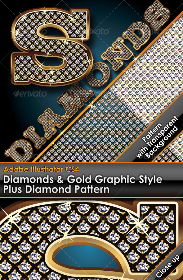 Diamond Gold Illustrator Style