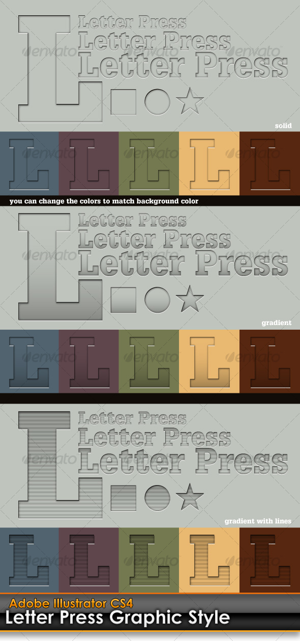 Letter Press Illustrator Style