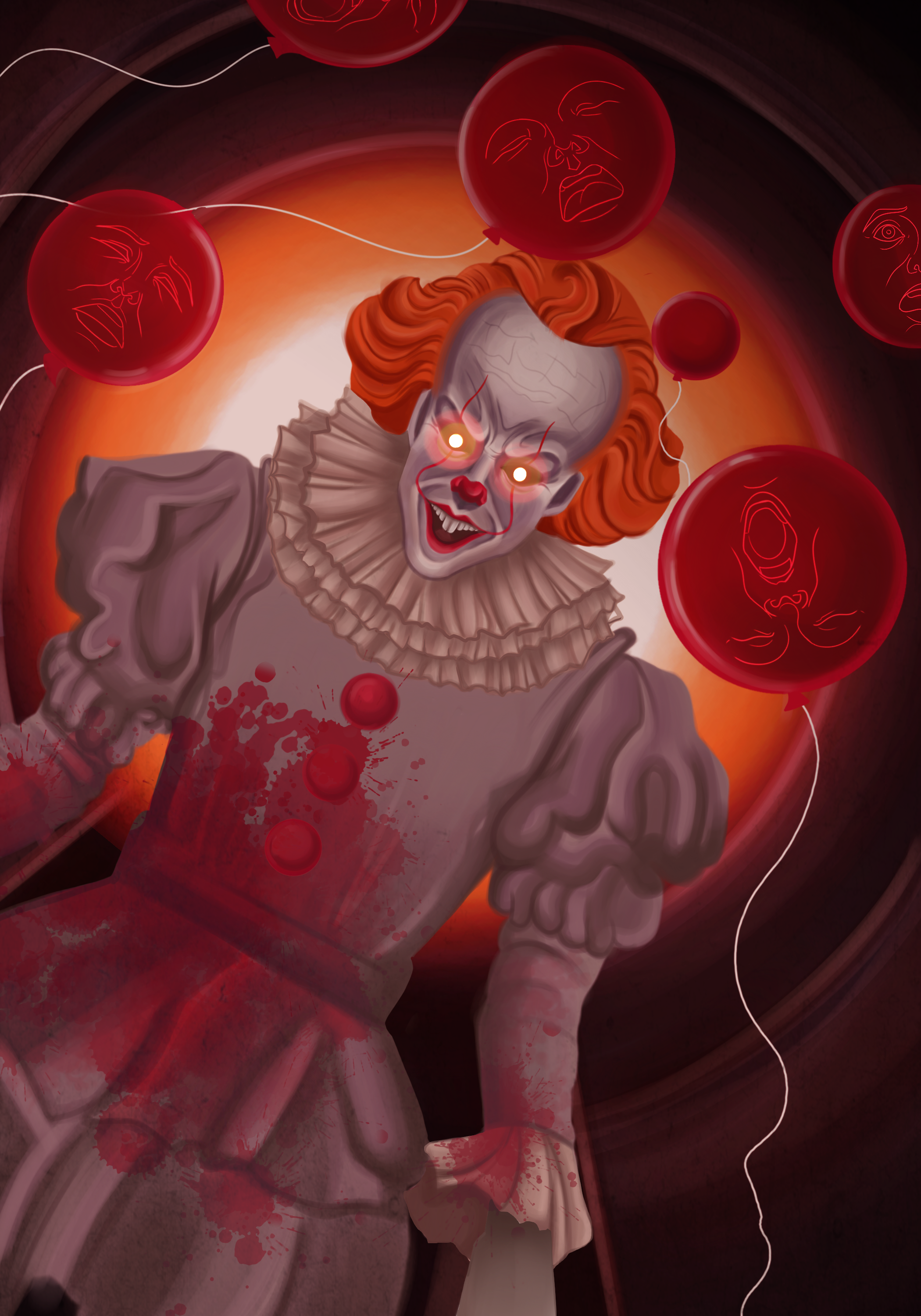 Pennywise IT Drawing by Bailee1660 on DeviantArt