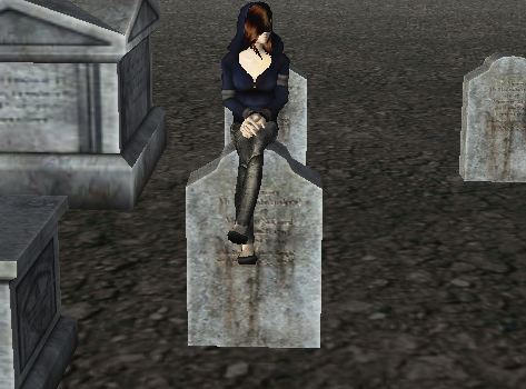 Sitting On A Tombstone