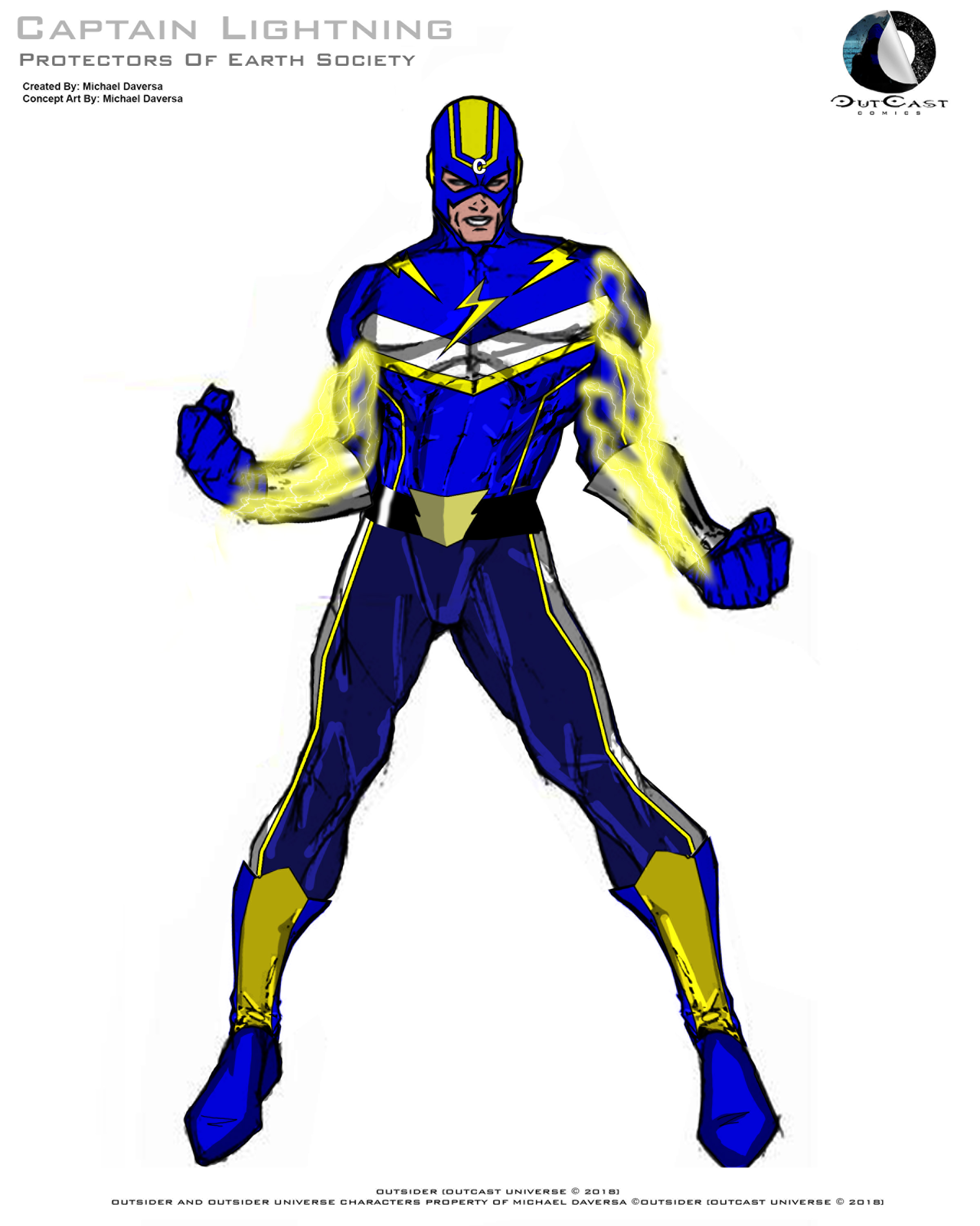 Captain Lightning 2 [Protectors of Earth Society.] by Outsider2299 on  DeviantArt
