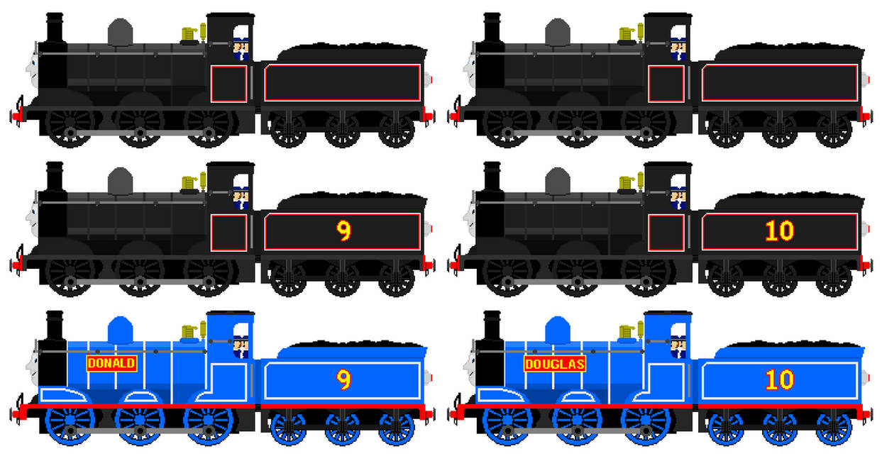 Donald and Douglas the twin scottish engines by LuanLevi on DeviantArt