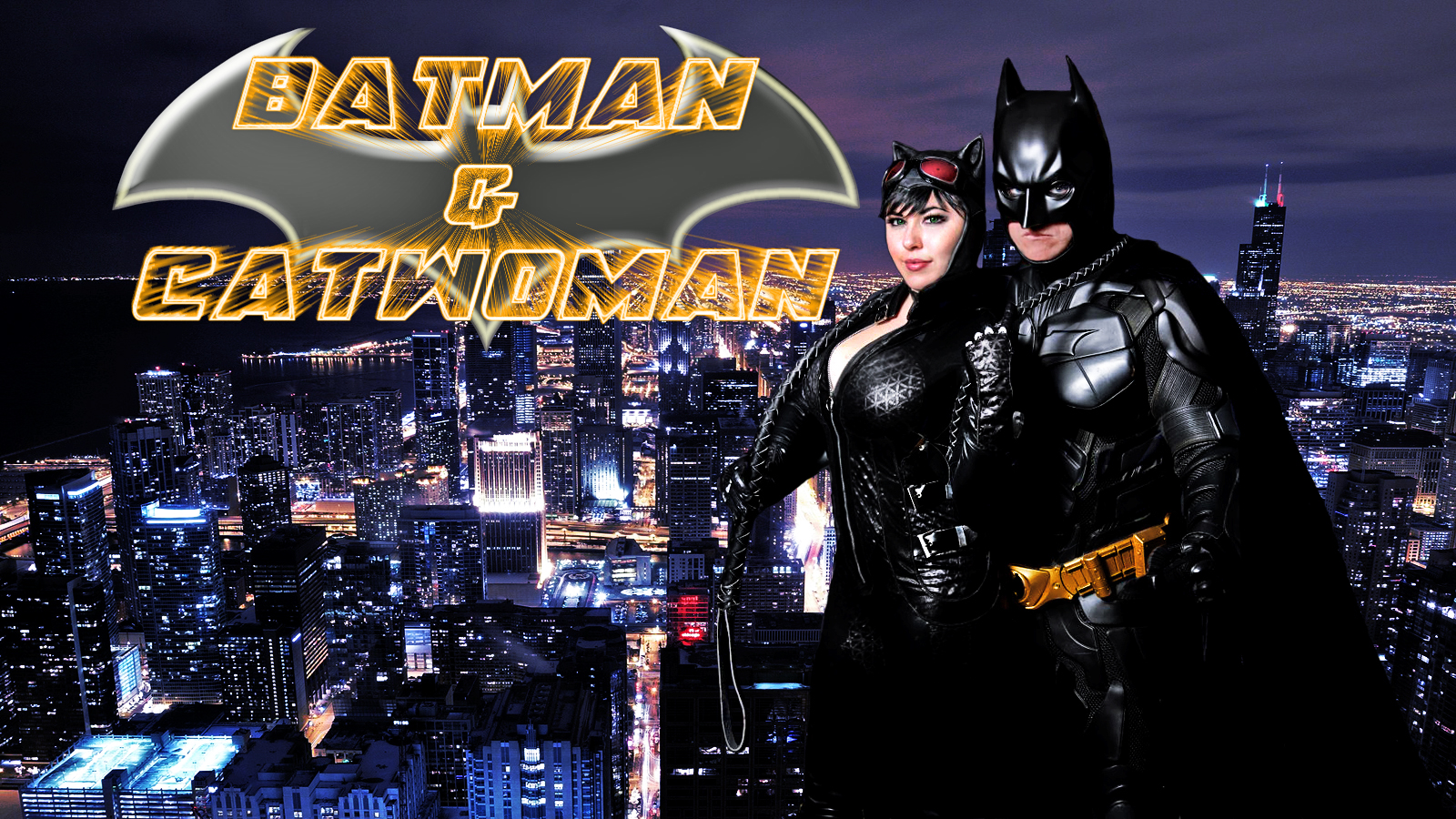 Batman and Catwoman Cosplay wallpaper