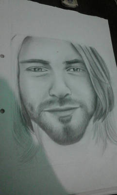 kurt cobain retrato en proceso