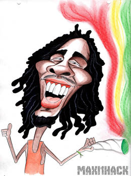 caricatura Bob Marley