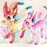 Sylveon and Espeon