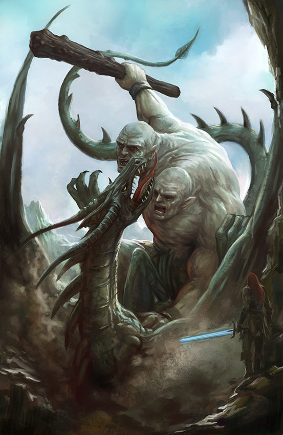 Giant vs Dragon by joeshawcross on DeviantArt