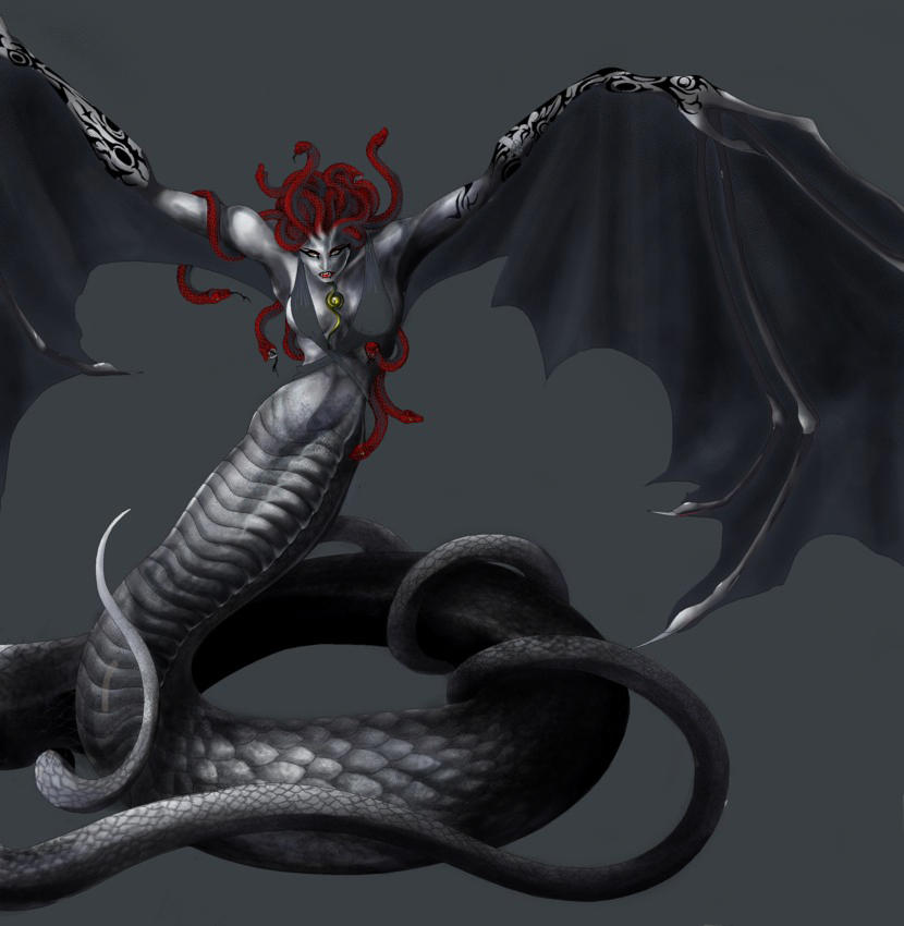 Master serpent. Ламия змея демон. Ламия демон арт. Демоны змеи. Демон змей