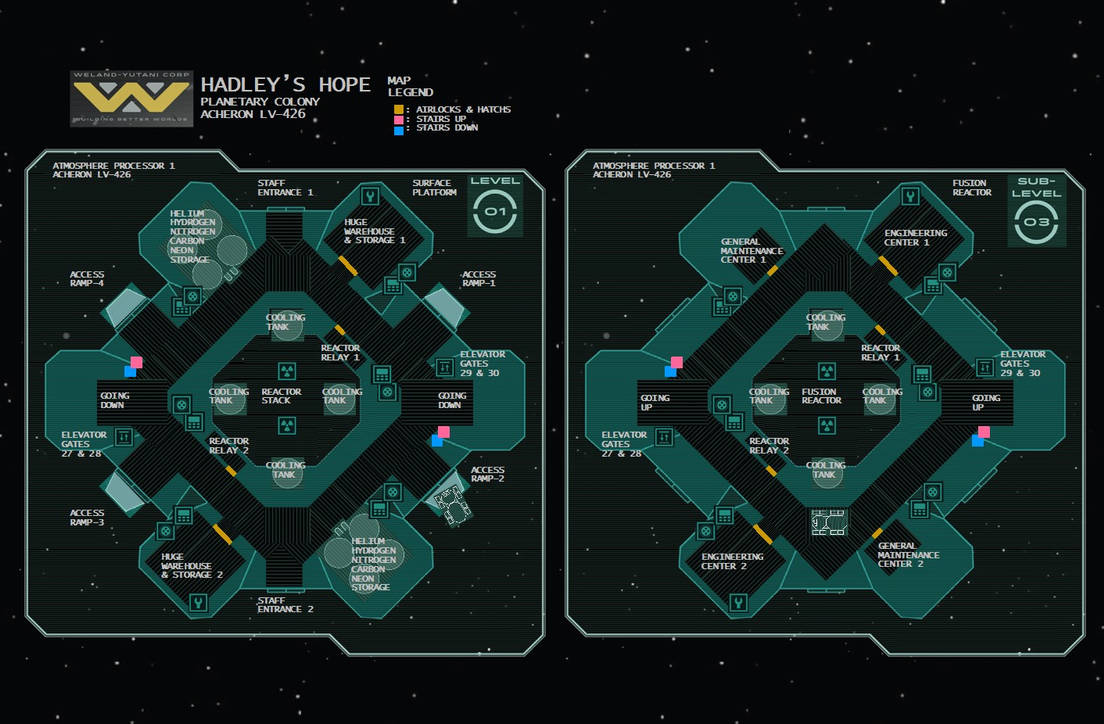 Hadleys Hope Processor 1 Map 1 by ArthurDallas on DeviantArt