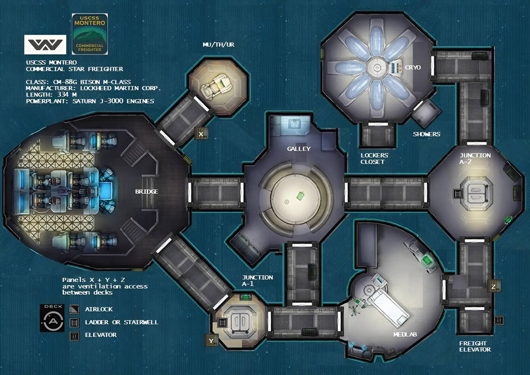 USCSS Montero Deck A Upscaled by ArthurDallas on DeviantArt