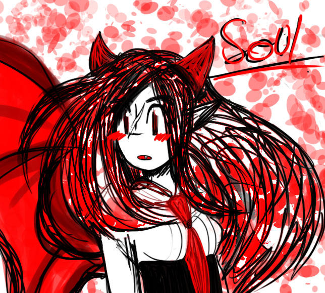 red soul doodle by D34RFUTUR3 on DeviantArt