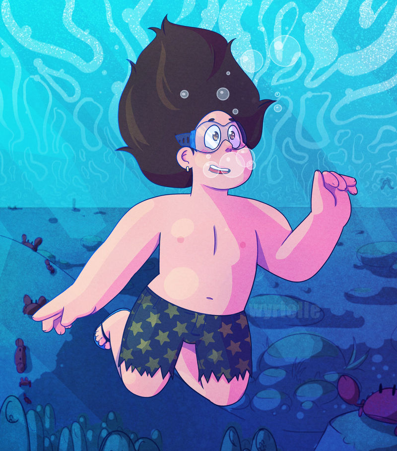 Looking at refferences for this I actually got en even bigger crush on young Greg T_T  I made this to go with Rose Quartz for Mermay!!
