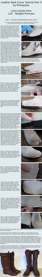 Leather boot cover tutorial part 4 - TP Link boots