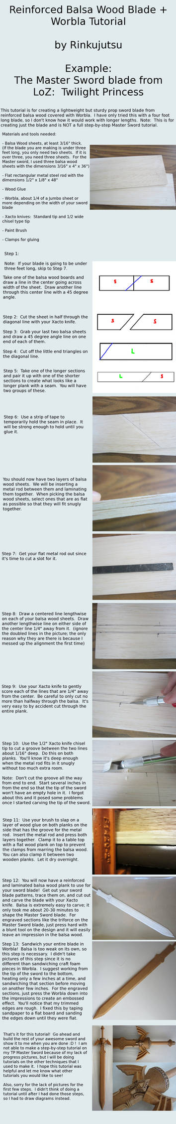 Reinforced Balsa Blade Tutorial - TP Master Sword