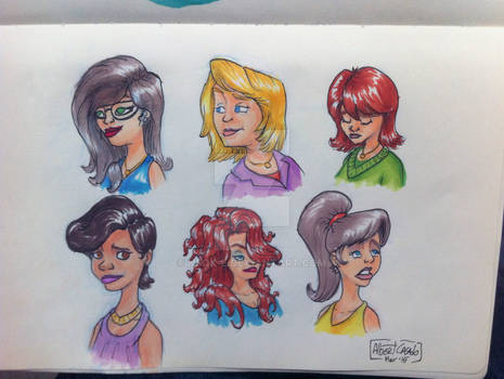 'Female faces' - Copic marker - Albert Casado