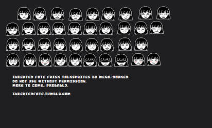 Inverted Fate Frisk Talksprites