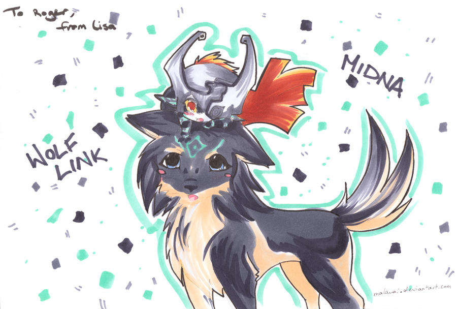 Chibi Link + Midna Commission