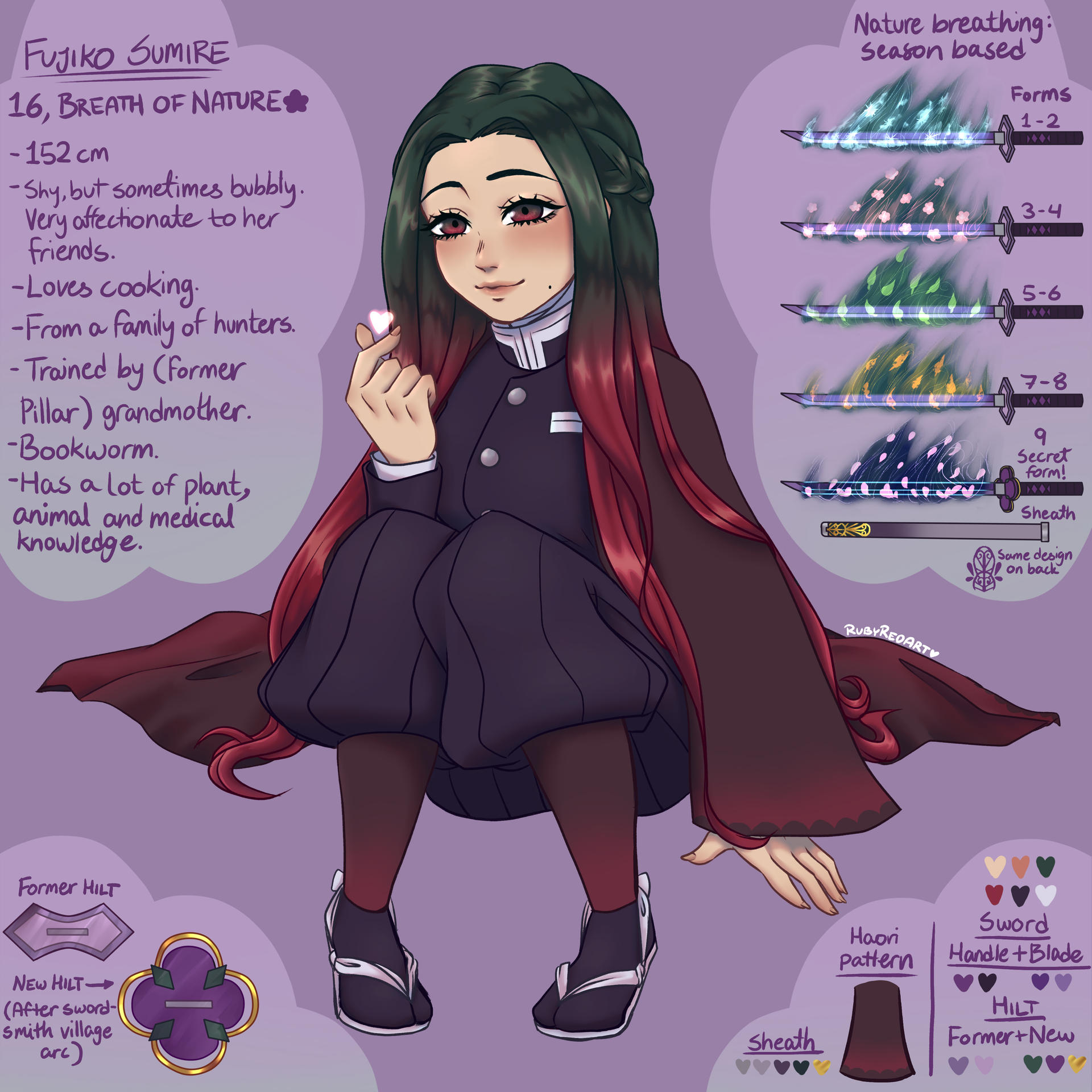 Fujiko Sumire - Kimetsu no Yaiba OC by rubyredart5 on DeviantArt