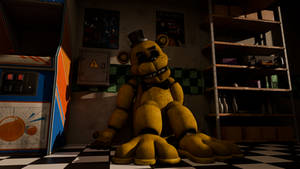 Golden Freddy in safe room