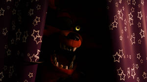 Foxy peeking out of pirates cove