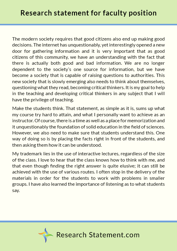 Personal statement postdoc position Personal statement postdoc position image
