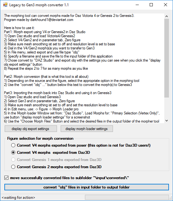 Legacy to Gen3 morph converter 1.1 - buy it here by darkhound1