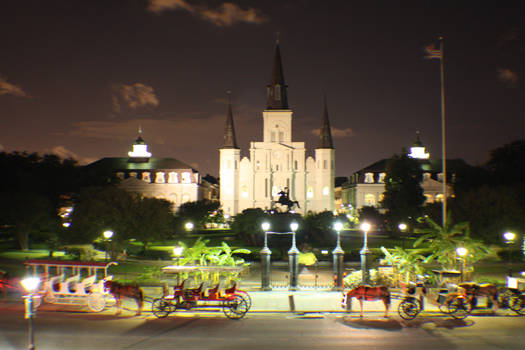 St Louis Cathedral night