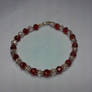 Rose and Siam Red Crystal Bracelet