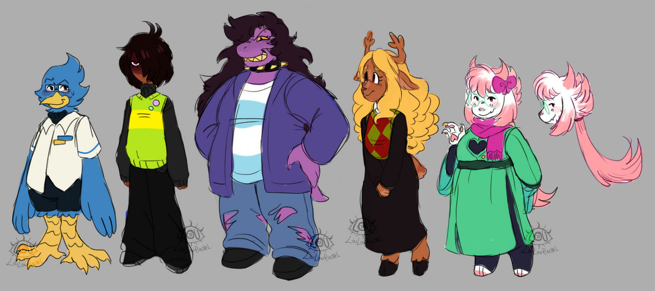 Delta Rune Main Character Deltarune Characters Lineup by LouisLowRuschel on DeviantArt