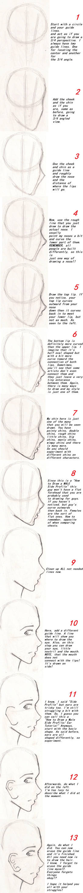 How to Draw Male Side Profile by shoujoartist on DeviantArt