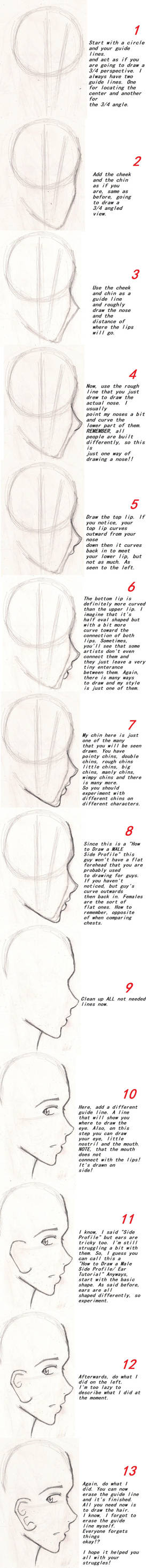 How to Draw Male Side Profile