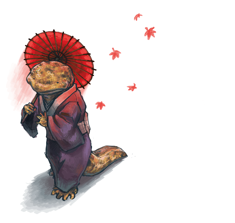 Japanese salamander lady