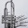 The hand of Miles Davis, dot art