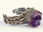 Sterling Amethyst Cuff by MarieCristine