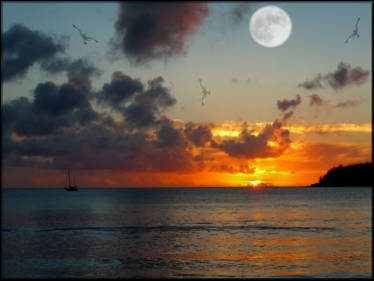 Sunset Moonrise