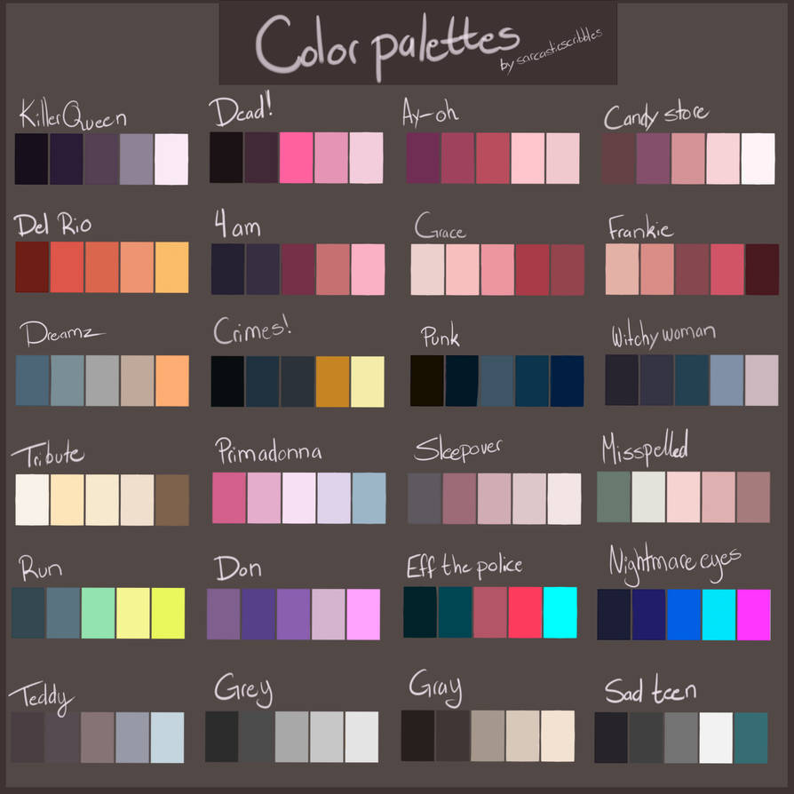 Color palettes! by Drawing-Soul on DeviantArt