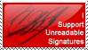 Unreadable Signatures Stamp