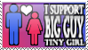 Big Guy Tiny Girl Stamp
