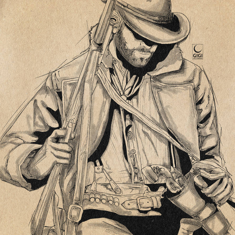 Arthur Morgan Portrait, pencil- age 23 by GabbityGabby on DeviantArt