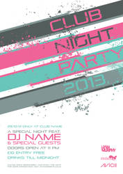 Club Night Party 2013 Poster Design