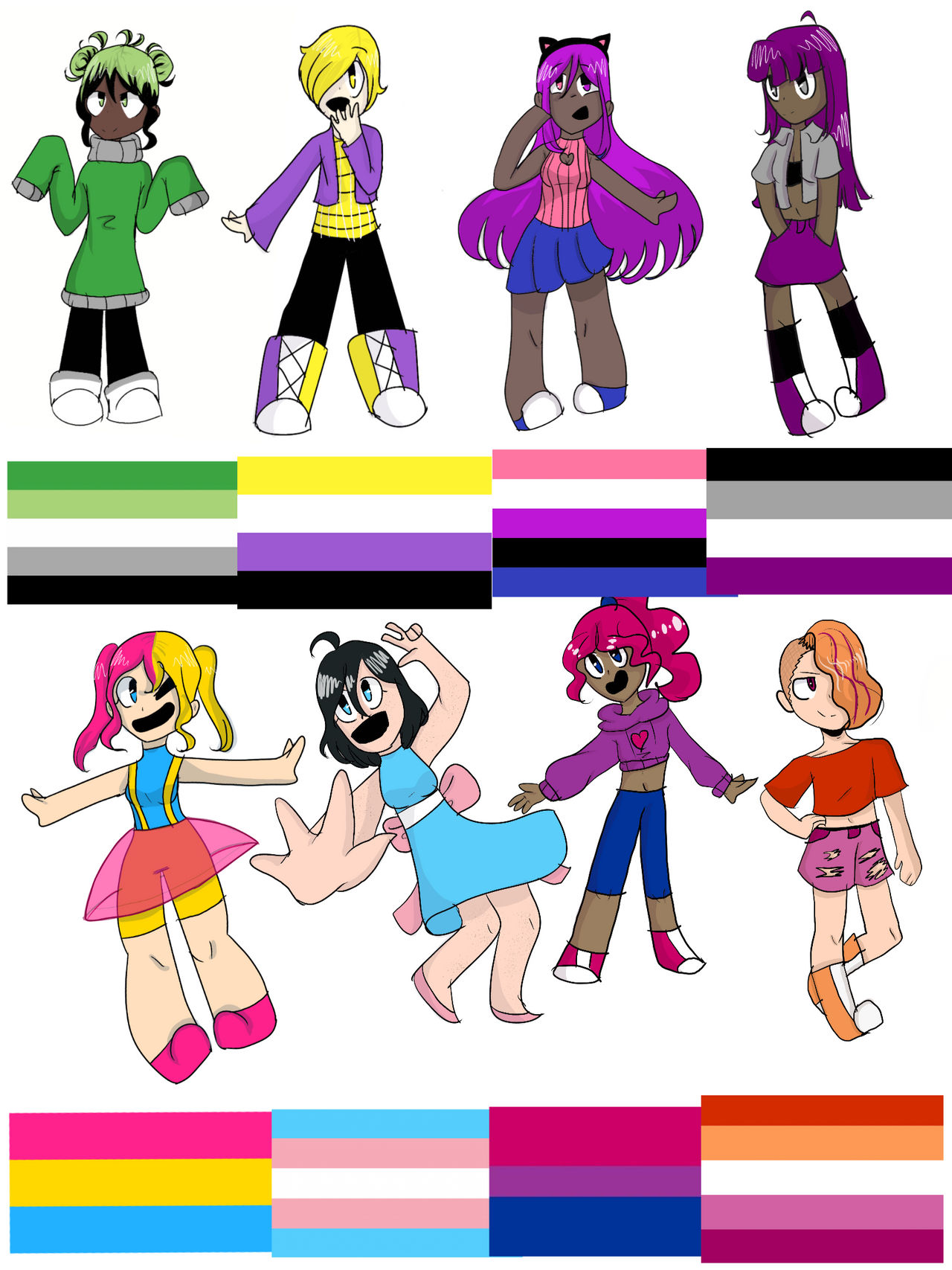 Deviantart Background Pride Flags Pride flags as characters by ShibaFluff on DeviantArt